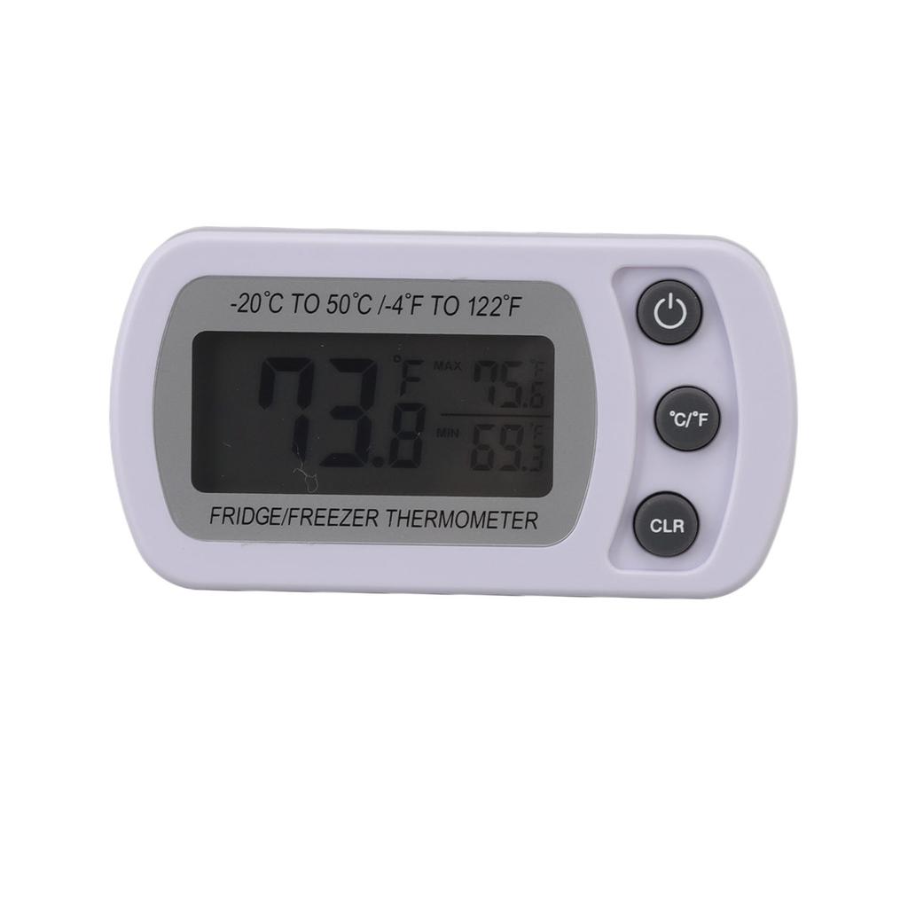 Refrigerator Thermometer Memory Function ABS Body White  degrees C  degrees F Switched Small Compact Digital