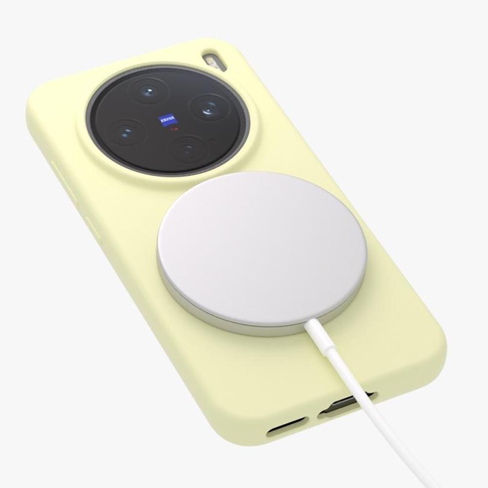 For Vivo X200 5G Liquid Silicone Case Compatible with MagSafe Skin-Touch Phone Cover