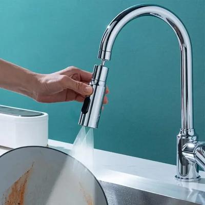 Aeratore per rubinetto da cucina, 3 modalità, universale, girevole a 360°, anti-schizzo, prolunga per rubinetto, per lavabo, risparmio idrico, filtro per rubinetto