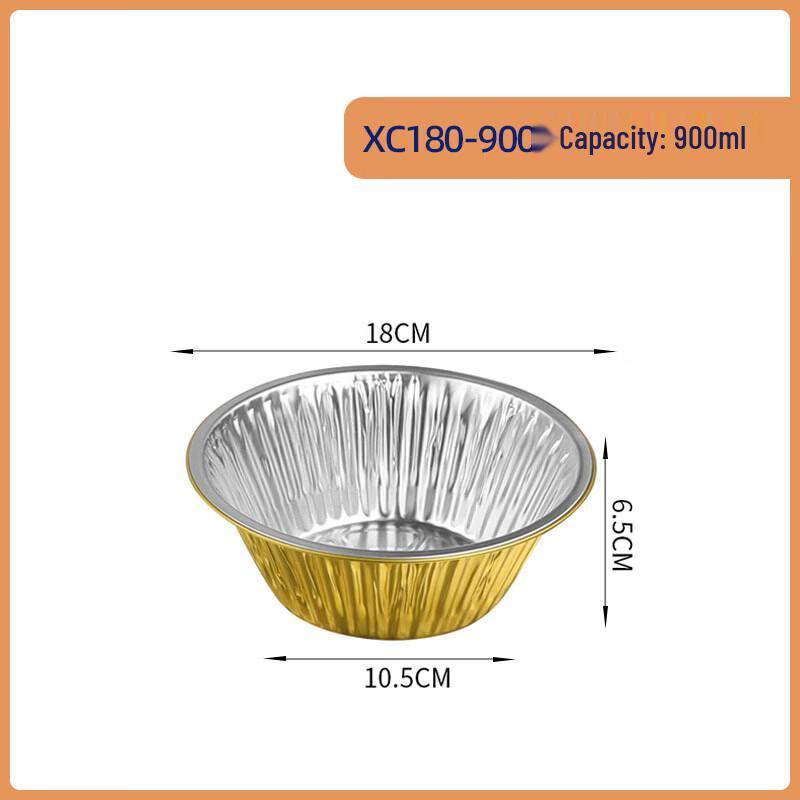 Lygil Round Gold Foil Disposable Food Containers