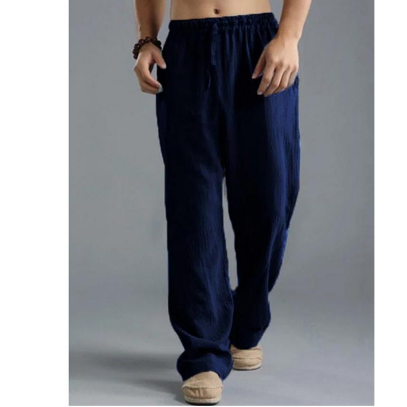Men's Summer Lightweight Loose Trousers Casual Plus Size Trousers