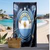 Asciugamano da Spiaggia Stampa Calcio Argentina Asciugatura Rapida Super Assorbente Morbido Asciugamano da Bagno per Nuoto Spiaggia Viaggio Souvenir Regalo per Fan