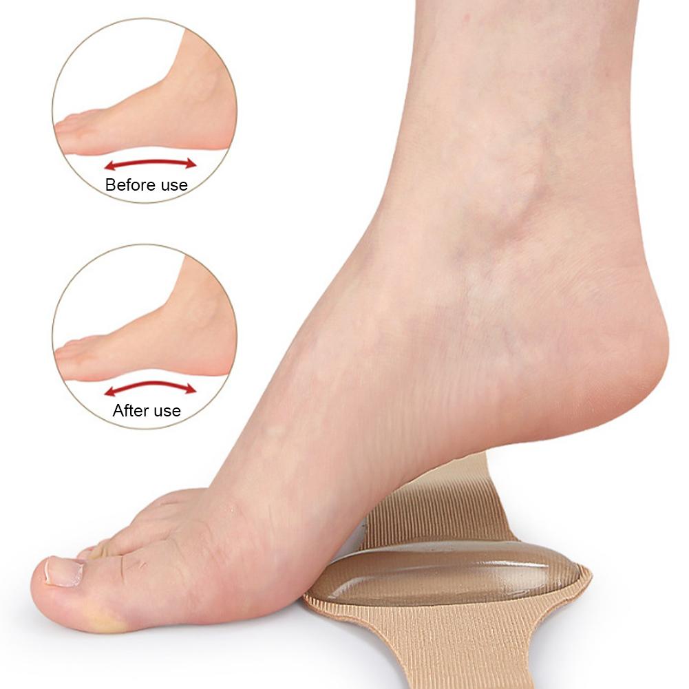 Silicone Flat Foot Correction Insole Elastic Bandage Arch Support Pad Flat Foot Massage Pad Men Women Eversion Footrest Pad