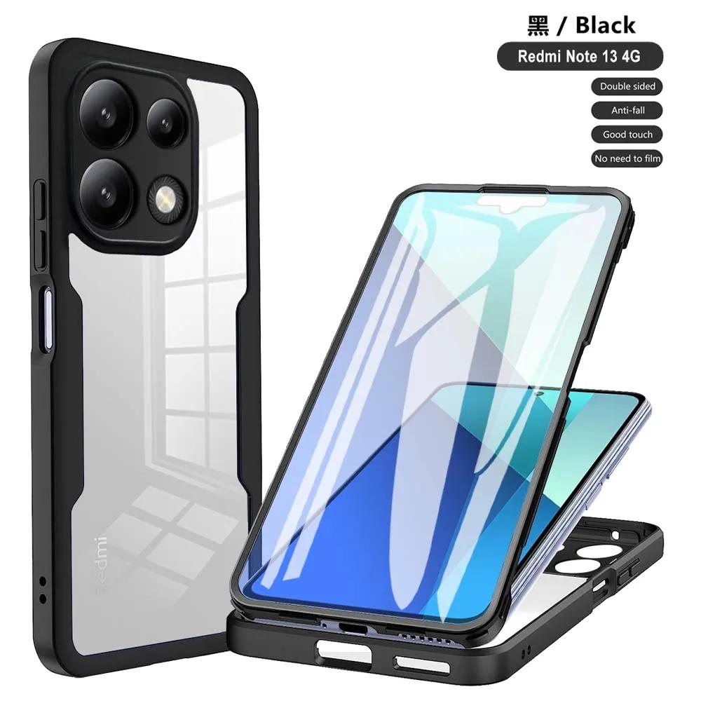 Phone Case For Redmi Note 13 12 11 10 9 Pro 12s 11s 10s 10C 12C 13C 360 Full Body Screen Protector Shockproof Phone Cover