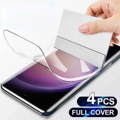 4Pcs Hydrogel Film Für Samsung Galaxy S24 S23 S22 S21 S20 Ultra S10 S9 Plus A12 A34 A54 A53 a52 A33 A32 A71 Screen Protector