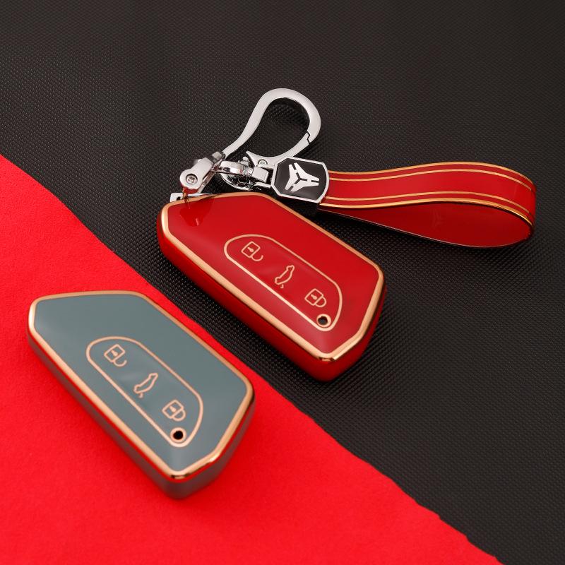 Volkswagen Key Case for Golf 8, New Teramont, Lanyue 2021, ID.4 CROZZ - Protective Shell with Buckle