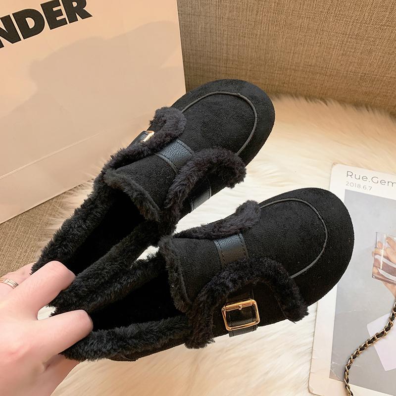 

Мода 2024 Зимняя мода Женская обувь Замшевая теплая удобная обувь Обувь из хлопковой шерсти Женские сапоги 40 чёрный