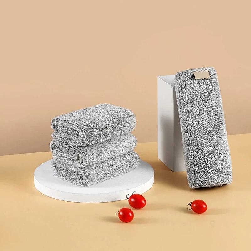 20*20cm Čisticí utěrky z bambusového uhlíku, hadry, savé, nepřilnavé k oleji, na mytí, kuchyňská utěrka, domácí čisticí nástroje