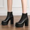 Fashion 2025 New Women's Boots Sexy Ultra High Heels Woman Round Toe Boots Platform Shoes Women Shoes Ankle Boots Zipper Party Shoes