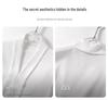 Women's White Chiffon V-Neck Professional Shirt – Elegant Formal Wear for Interviews and Office Settings