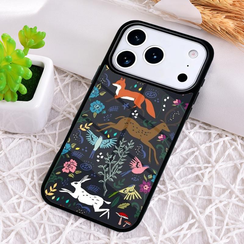 Wild Forest Animal Soft Shockproof Phone Case for iPhone 17 Air 16e 15 11 12 14 13 Pro Max Cover Coque