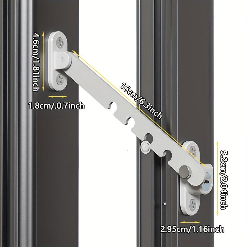 1 Pc Window Ventilation Limiter Fixer, Plastic-Steel Inward-Opening Window Latch, Wind Hook Safety Lock for Ventilation