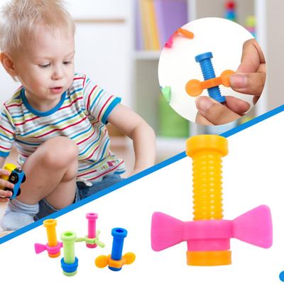 4Pcs Fidget Pencil Toppers Pocket-sized Colorful Rotatable Screw Spinner Multi-use Relieve