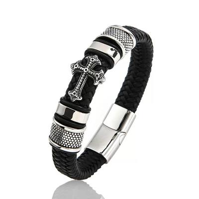 Fashion New Arrival Stylish Retro Multi-layer Leather Bracelet Fashion Trendy Men Magnetic Buckle Commemorative Gift Jewelry Bracelet