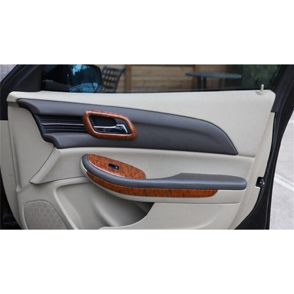 Car Inner Door Handle Frame Cover Fit For Chevrolet Malibu 2012-2014 Peach Wood