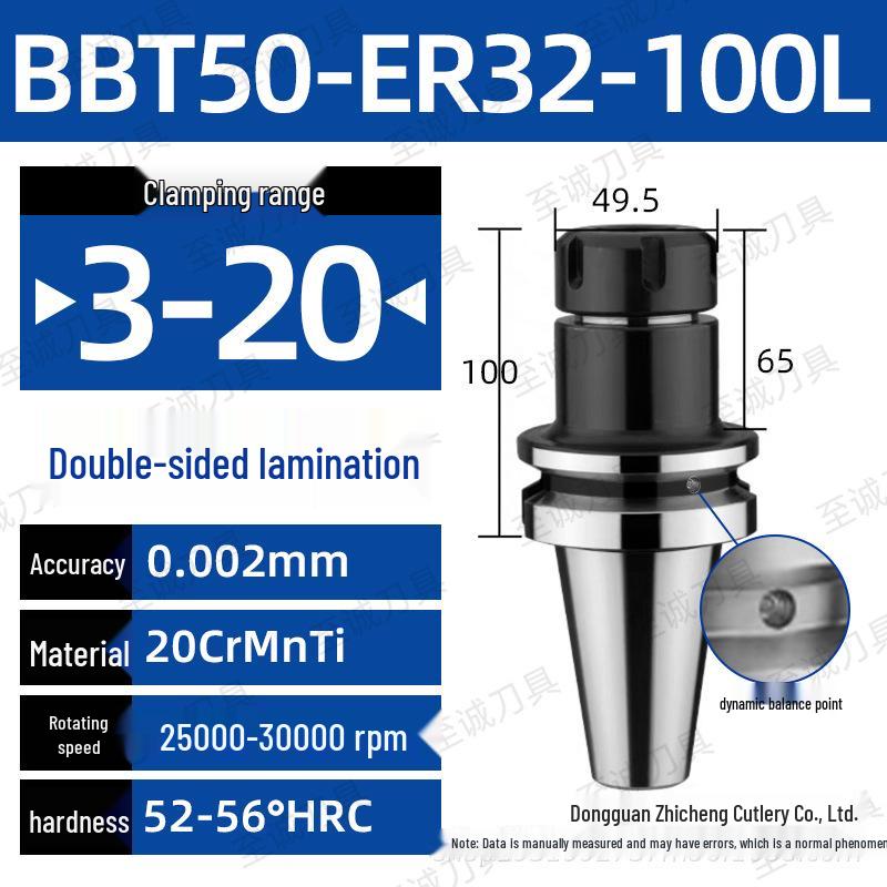 CNC-Hochgeschwindigkeits-Doppelseitiger BBT30/40/50-ER20/25/32 Werkzeughalter mit Dynamischer Auswuchtung