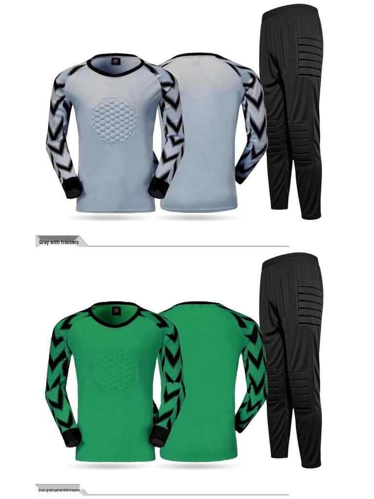 Goalkeeper Uniform with Anti-Fall and Anti-Collision Sponge Padding for Football Training