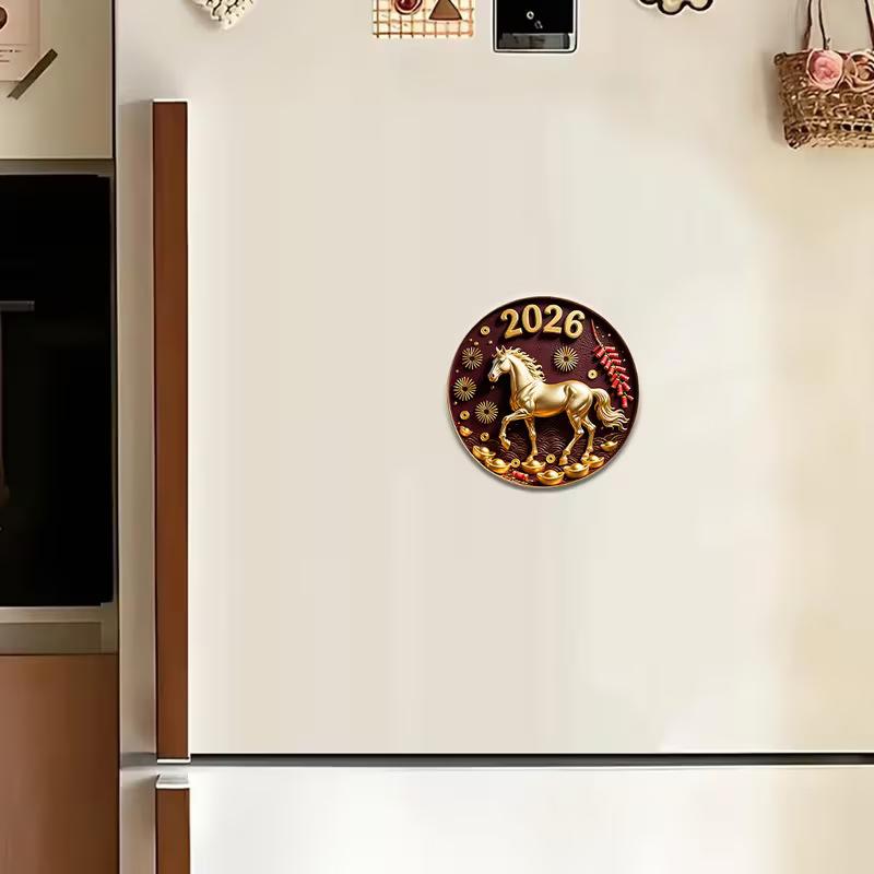 מגנטים למקרר פסטיבל האביב 2026 אקרילי שטוח דו-ממדי דקורטיביים אישיים למקרר וארון