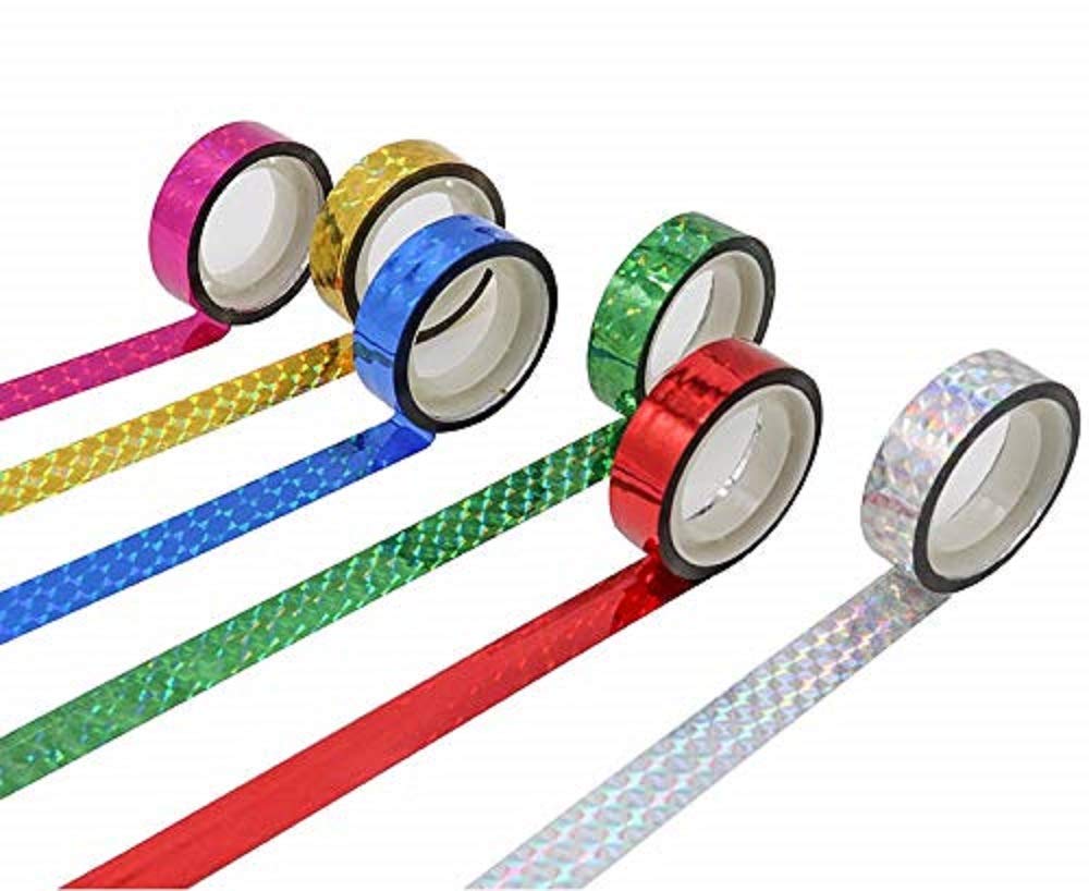 Laser tape, colored reflective gift decorative tape, color card wrapping, self-adhesive decorative handmade tape