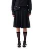 Iuga Makaras Belted Bag Pleats Midi Skirt (Black)