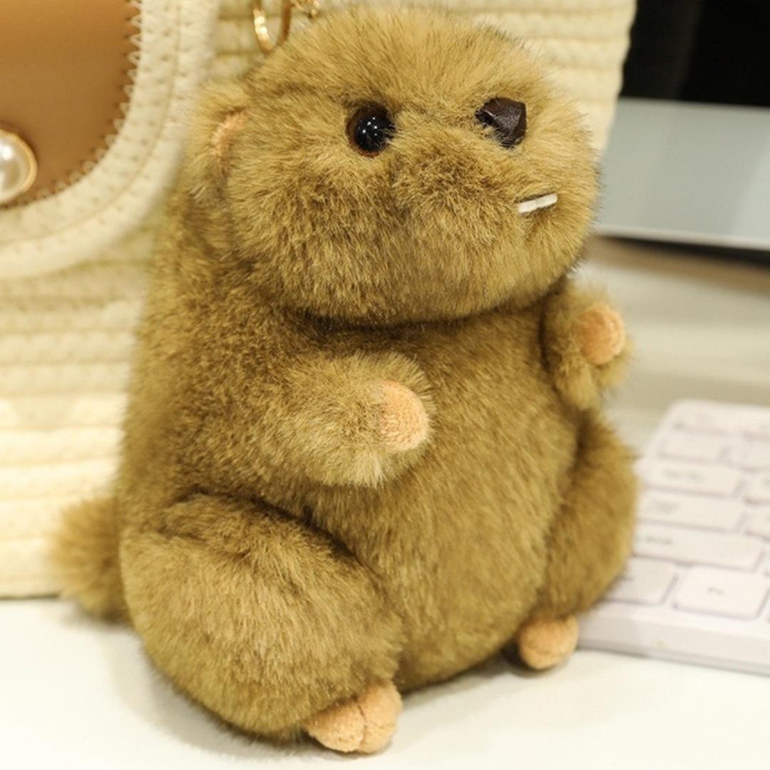 Cute Marmot & Capybara Plush Doll Toy - Birthday Gift 18cm Keychain