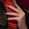 Plated Luxurious Gold Vietnamese Ring Stylish Retro Pattern Unisex Design For Celebrations Special