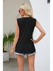 2024 Summer Women's Hollow Sleeveless V-Neck Patchwork Tank Top