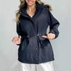 Women's Long Sleeve Hooded Drawstring Windbreaker Jacket