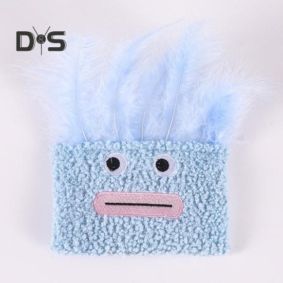 2Pcs Cat Toys Soft Plush Pet Toy Funny Hilarious Big-Mouth Afro Catnip Toy Bite-Resistant Scratch-Resistant Kitty Toy for Indoor Cats