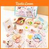Wooden Kids Pretend Play Kitchen Set With Bear Cooking Toys For Girls And Babies