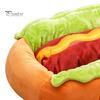 Cama Pequeña para Animales para Regalo de Cumpleaños Cama Hot Dog, Adorable Acogedora para Acurrucarse Almohadilla Extraíble Lavable, Divertido Cómodo Felpa Mascota Alfombrilla Pan Perros Gatos Suave Sofá Nido