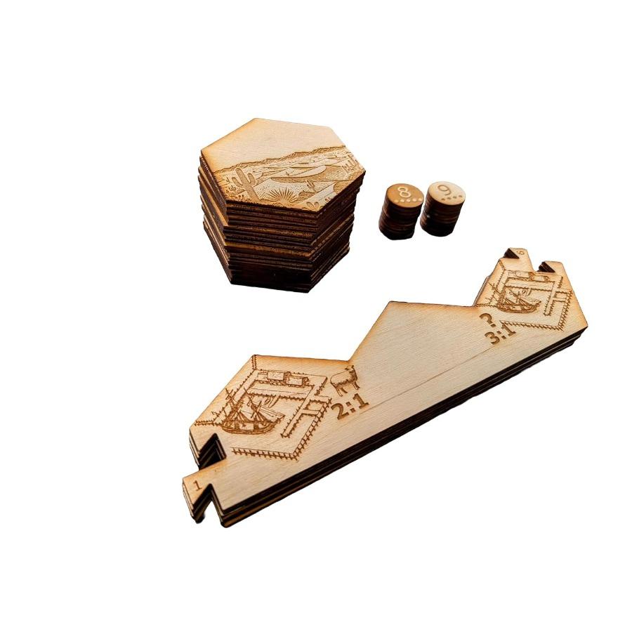 

Игровые тайлы из натурального дерева для настольной игры Settlers of Catan Идеально для 2-4 игроков Полный набор с игровым полем и аксессуарами Набор для United States