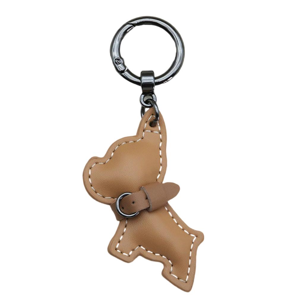 Mini-Schlüsselanhänger mit französischer Bulldogge, PU-Leder, hübsch gestalteter Anhänger, hängendes Ornament für Autoschlüssel und Taschen
