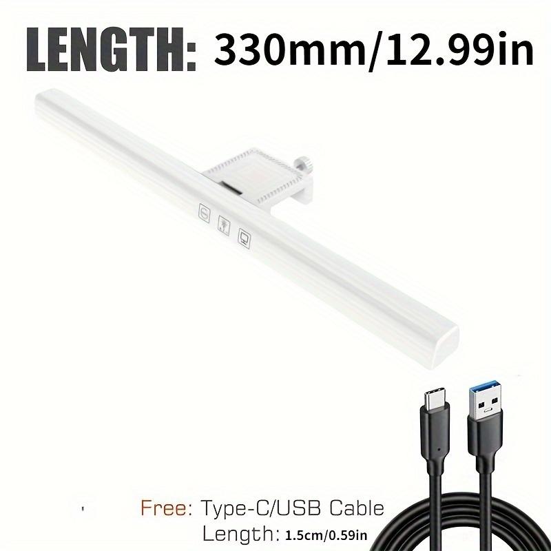 USB-C LED Laptop Light Bar - Touch Control with 3 Color Temperatures, Anti-Glare Screen Lamp for Desktop Monitor