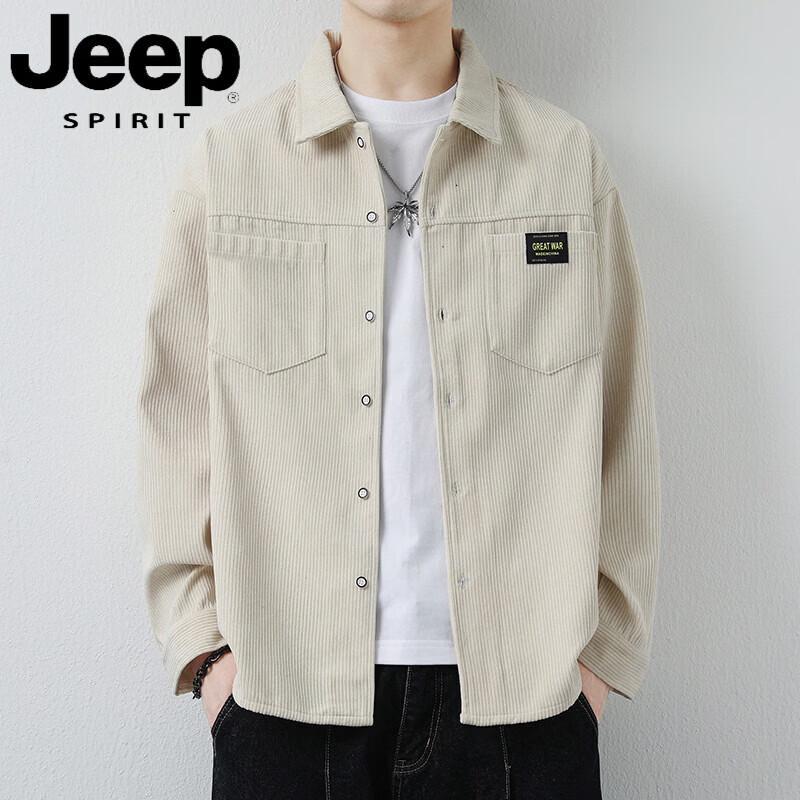JEEP SPIRIT Men s Lapel Long-Sleeve Shirt 4XL