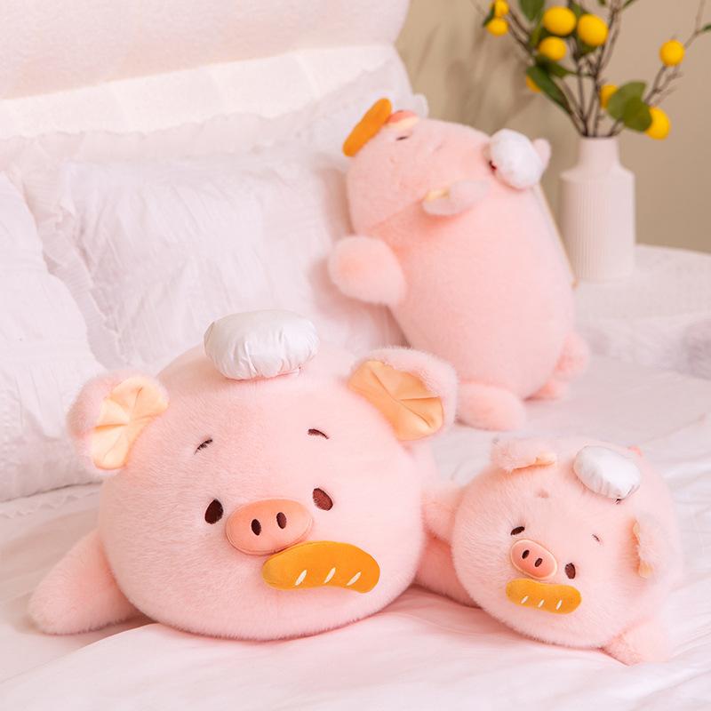 Chef Pig Plush Toy Cute Stretchable Bread Pig Pillow Pig Pig Doll