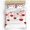Christmas Snowflake Bird Gift Duvet Cover Bed Bedding Set Home Textile Quilt Cover Pillowcases Bedroom Bedding Set No Sheet