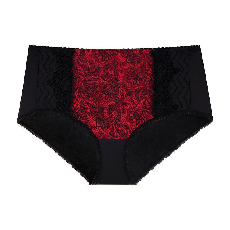 Underpants for Women Plus Size Briefs Red Black Floral Print Lace Ultra-Thin Female Panties XL 2XL 3XL 4XL 5XL 6XL