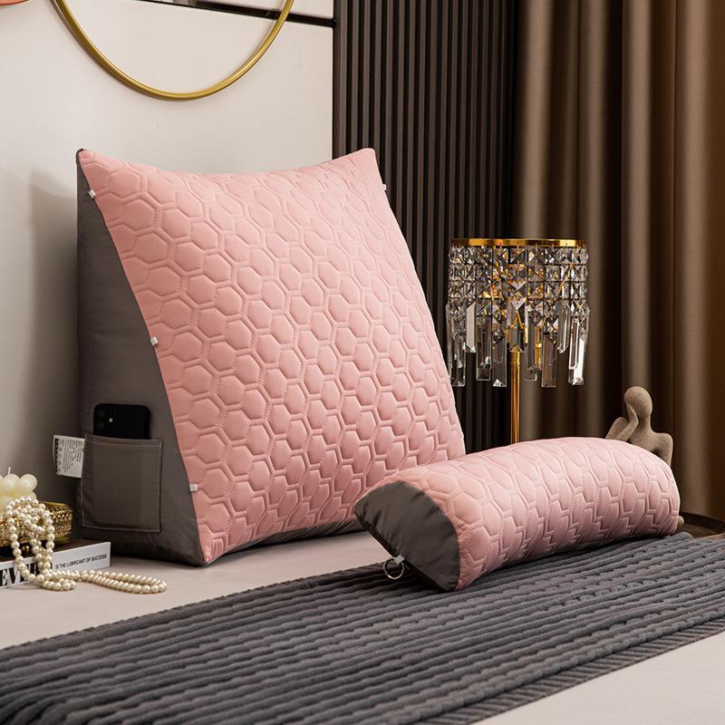 

Backrest Cool Feeling in Summer Ice Silk Latex Not Easy To Deform Bed Cushion Headboard Sofa Waist Cushion Breathable Cushion 45x45x20cm