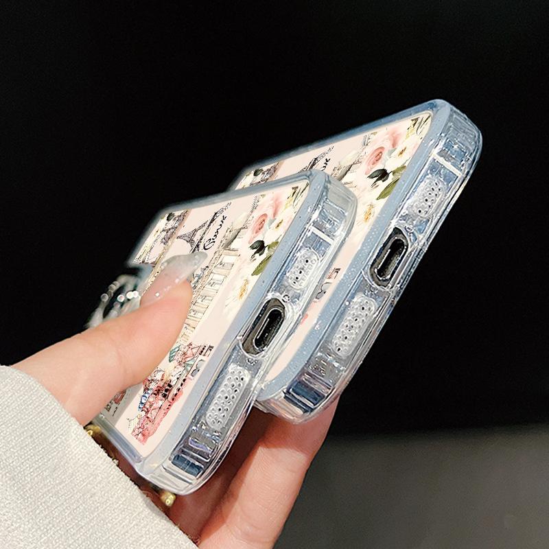 Snow Mountain Scenery Phone Case For iPhone 17 Pro Max Plating Lens Frame Clear Soft Cover For iPhone 16 15 14 13 Pro Max 11 16E 17E