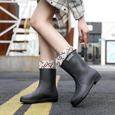 Botas de Lluvia Térmicas de Goma para Trabajo de Moda para Mujer