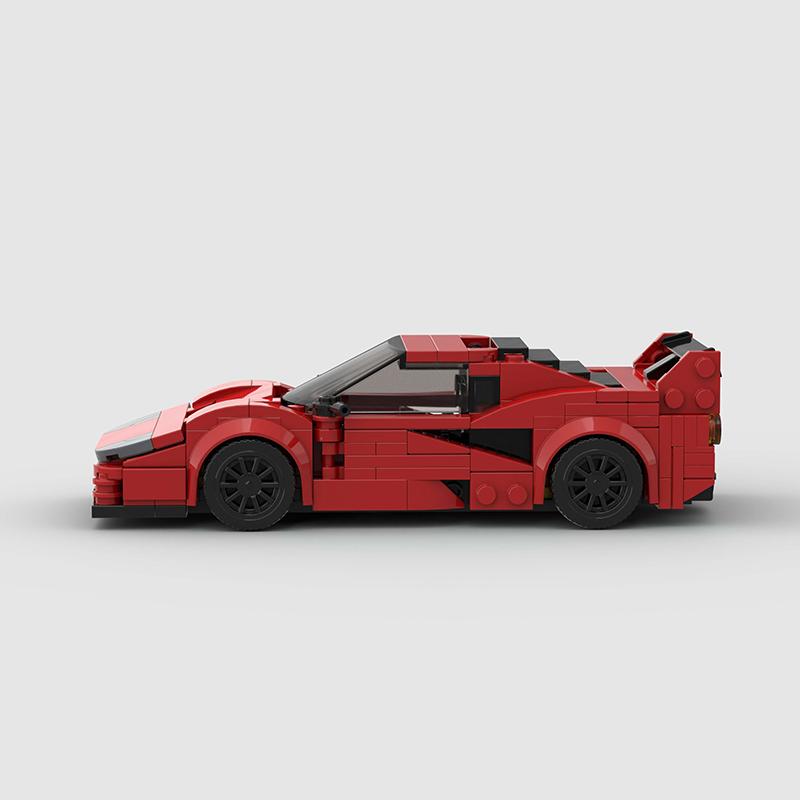 MOC F50 Racing Car City Sports Building Blocks Bricks Kids Toy Supercar Racers Creative Garage Vehicle Technique