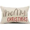 New Christmas Style Simple Letter Double-sided Printed Linen Pillow for Home Decoration, Sofa Waist Pillowcase
