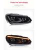 Golf 6 LED Double Lens Headlight: Blue Daytime Running and Turn Signal Light Assembly