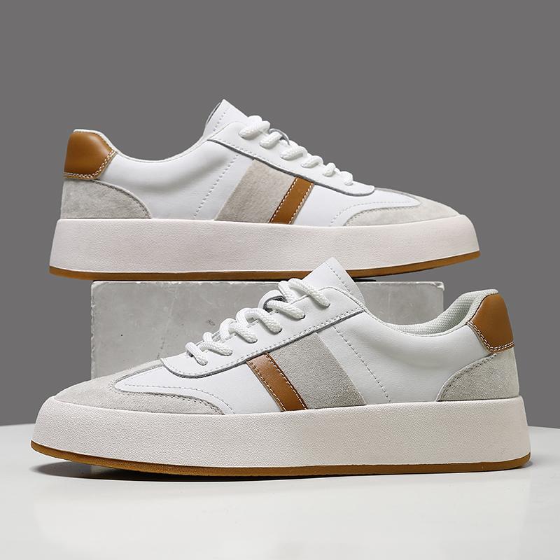 Fashion Casual Leather Mens Sneakers Non-Slip Men Casual Shoes New Fashion Male Tenis Masculino Personality Skateboard Footwear Trainers