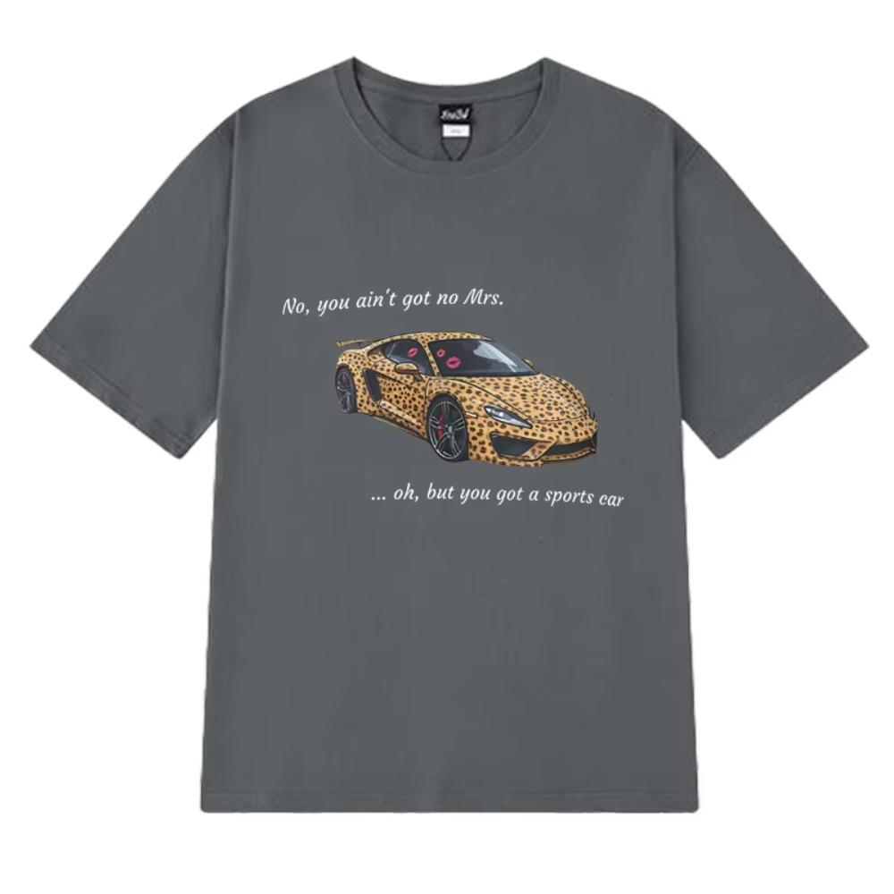 Summer Fashion Tate Mcrae Sports Car Lyrics Graphic T Shirts Unisex Oversized Short Sleeve Printed Tshirt Unisex Women Cotton Tops