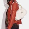 Coach Cary 28 Solid Color Zipper Metal Buckle Classic C Logo Pebble Leather Shoulder Crossbody Bag Large Women Bags White CC437-B4HA