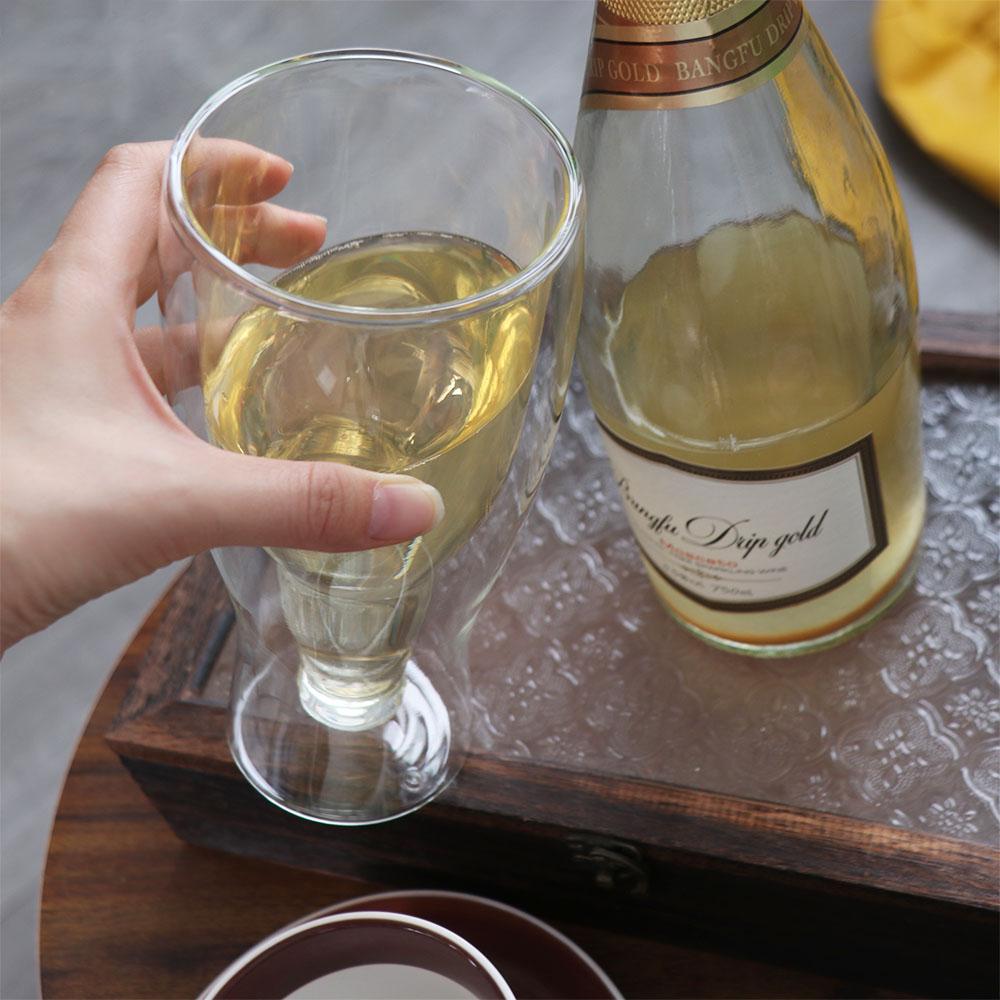 High Temperature Resistance Wine Bottle Bottle Style Champagne Cup Wineglass Coffee Mug  Tea