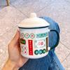 Hong Kong Style Retro Creative Water Cup High Value Mug Guochao Ceramic Cup Girls Souvenir Birthday Gift