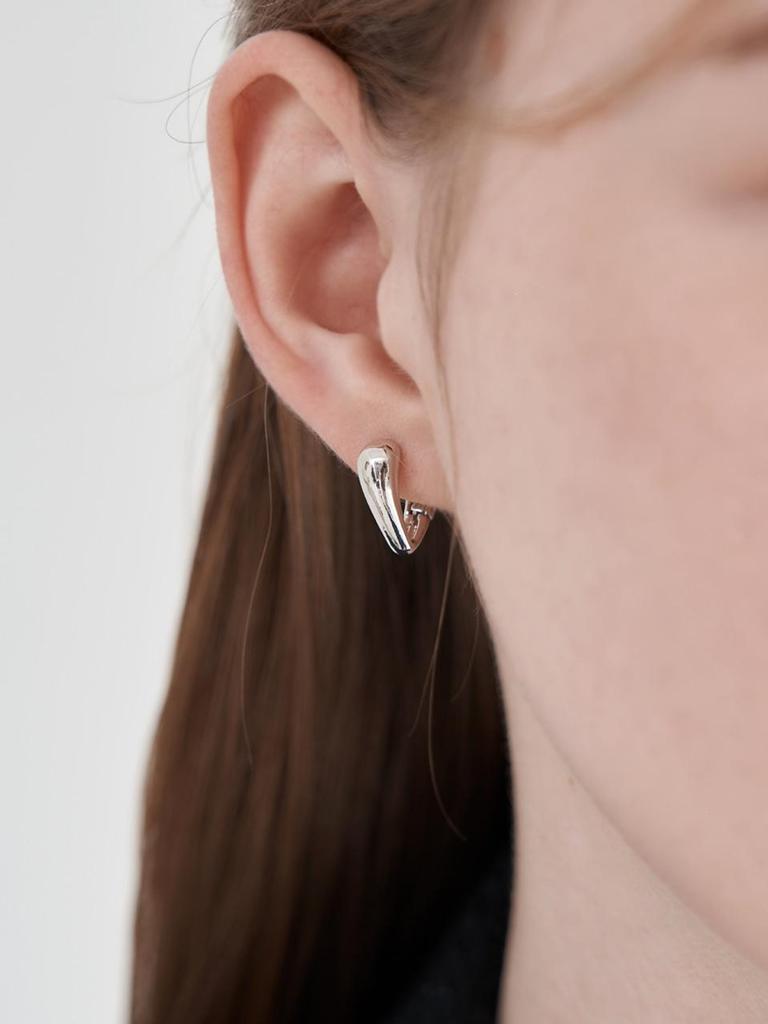 925 Silber Ballsaal Herz Wassertropfen One-Touch Ohrringe GISVEE156